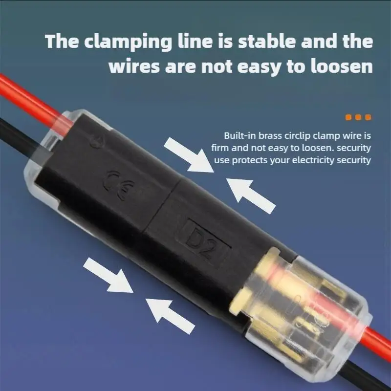 2 Pin Way Plug Docking T Type Electrical Connector LED Wire Cable Automotive No Break Lines Connector Strip Terminal Connection - Image 2