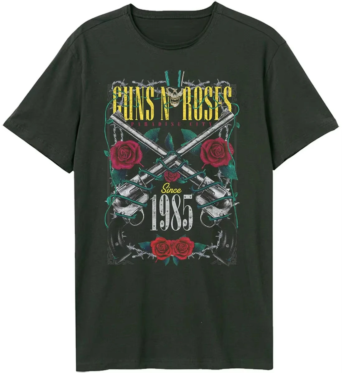 Paradise City Since 1985 Guns N' Roses Band T-Shirt Cotton Graphic Tee Men Women Summer Streetwear