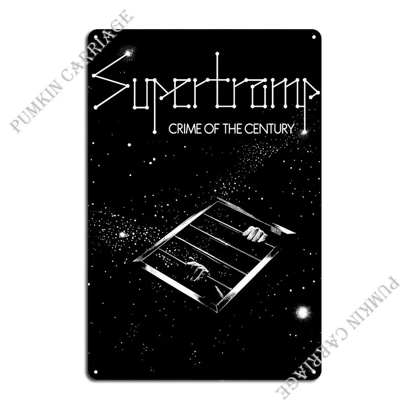 Supertramp Crime Century Metal Sign Garage Garage Bar Decoration Designing Tin Sign Poster