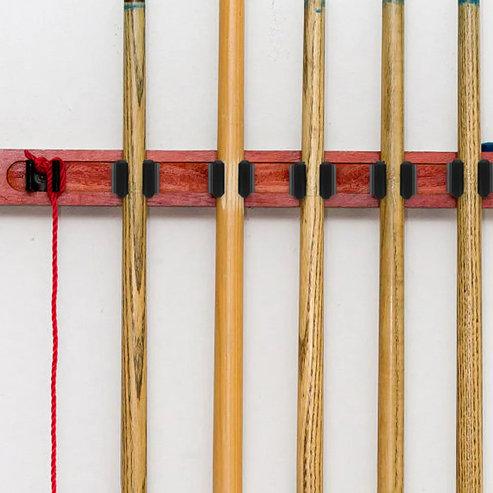 

Набор из 12 настенных держателей для киев с надежной фиксацией, подставка для бильярдных киев, держатель для удочек, компактный, экономит место, держатели для рыболовных удочек