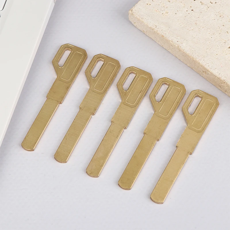 ~5Pcs Copper Key Embryo Fingerprint Lock Password Lock Super D Key Blank Smart Lock Lengthened Flat Key Blank