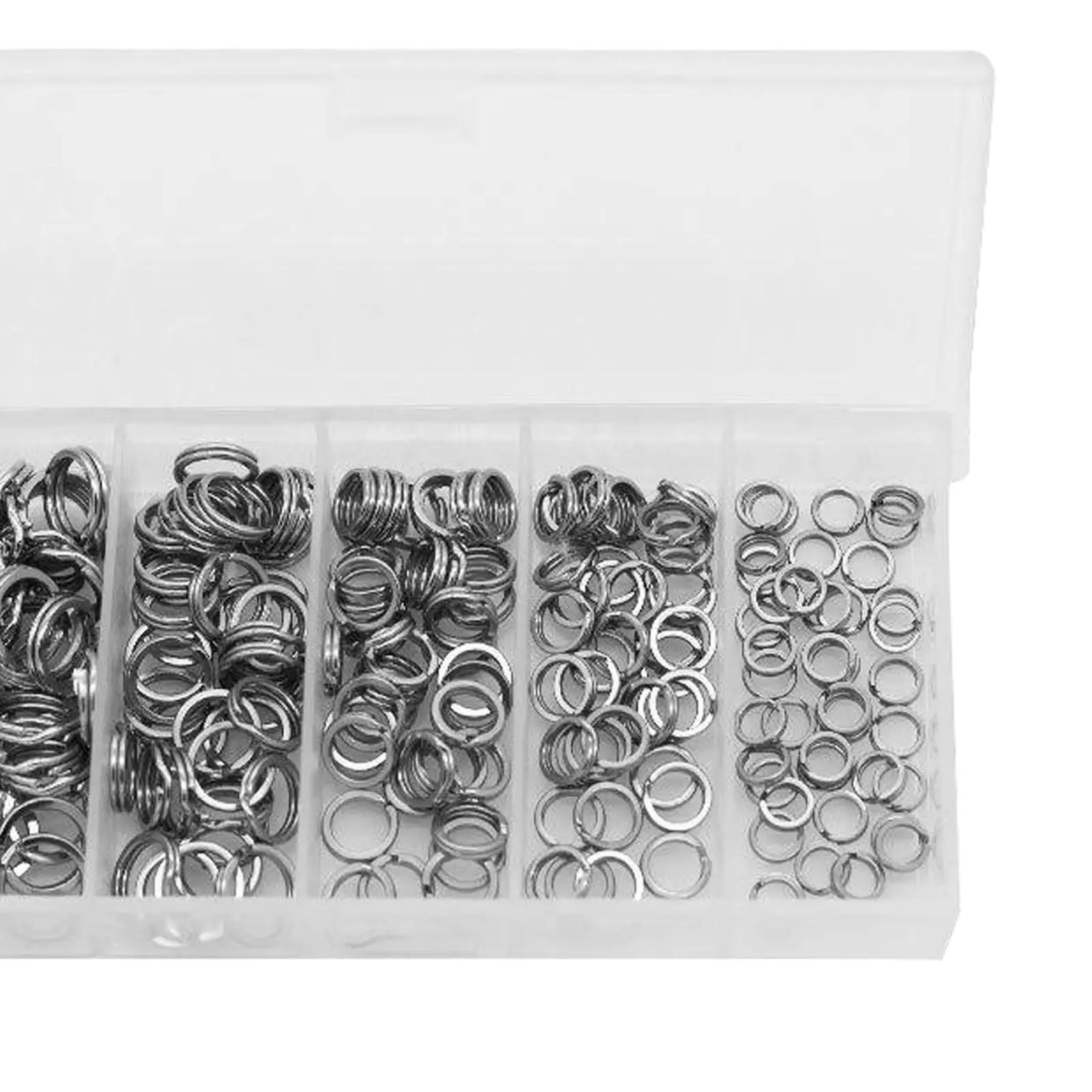 200 Pieces Fishing Split Rings Stainless Steel Double Bangle Set 5