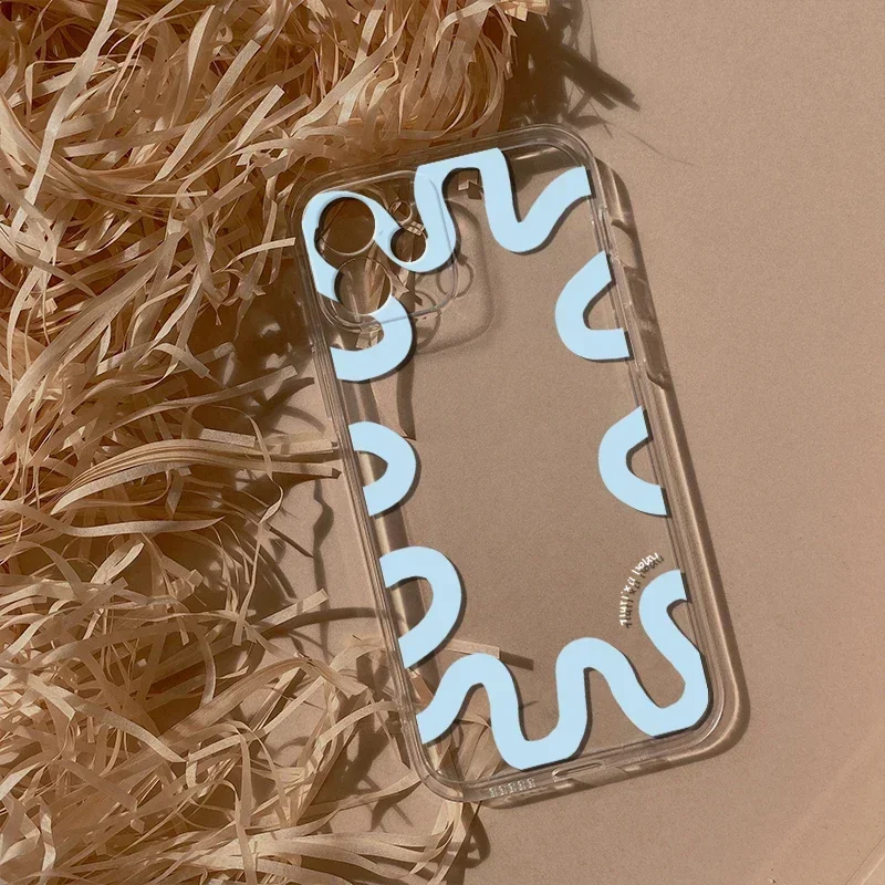 INS كوريا ستار نمط بسيط جراب هاتف آيفون 11 12 13 14 15 16 برو XS ماكس Mini X XR 8 Plus SE لينة غطاء خلفي من البولي يوريثان