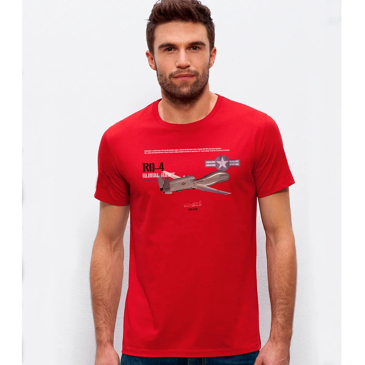 

Global Hawk RQ-4 remotely-piloted surveillance aircraft T-Shirt 100% Cotton O-Neck Short Sleeve Casual Mens T-shirt Size S-3XL