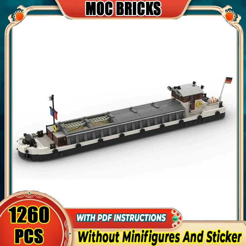 

Moc строительные кирпичи, военный грузовой корабль, модель Harbour Barge, технология, модульные блоки, подарки, игрушки для детей, наборы «сделай сам», сборка