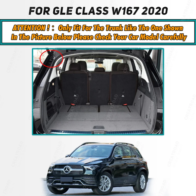 Full Coverage Trunk Mat For Mercedes Benz GLE Class W167 V167 GLE 350 450 580 2020 Car Cover Pad Interior Protector Accessories