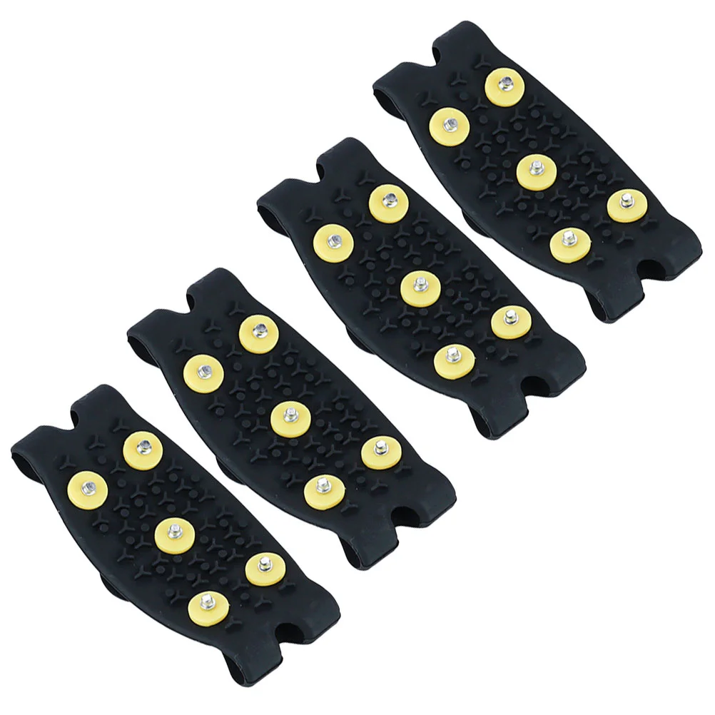 

2 Pairs Non-slip Shoe Covers Climbing Shoes Crampons Anti-slip Ice Grippers Spikes for Outdoor Supplies Tpe Non-skid