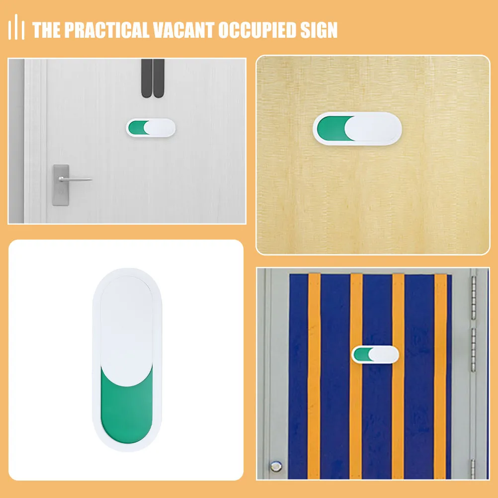 4Pcs Slider Privacy Signboard Door Sign for Restroom Hotel Office Conference Vacant Occupied Indicator Self-Adhesive Sturdy
