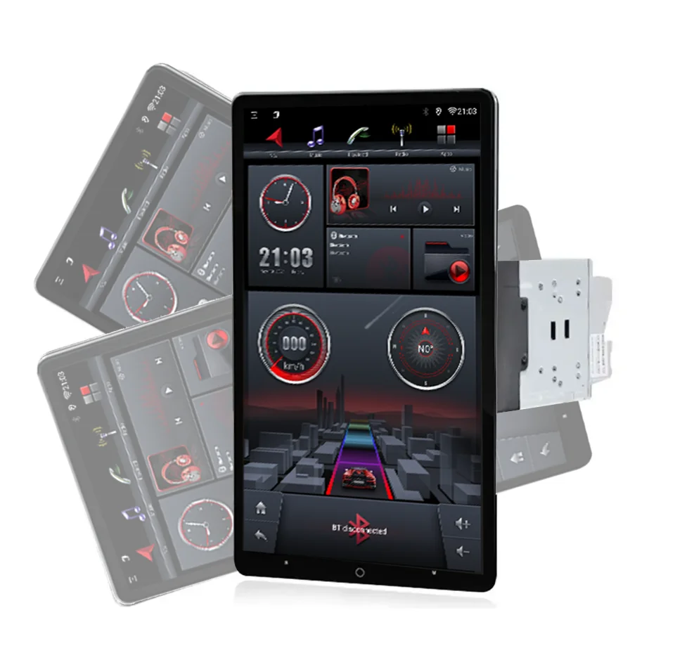 360 Rotation 13.3 inch car multimedia player 8+256G 7862S 8core car stereos 2 din android car radio 2K Resolution radio screen