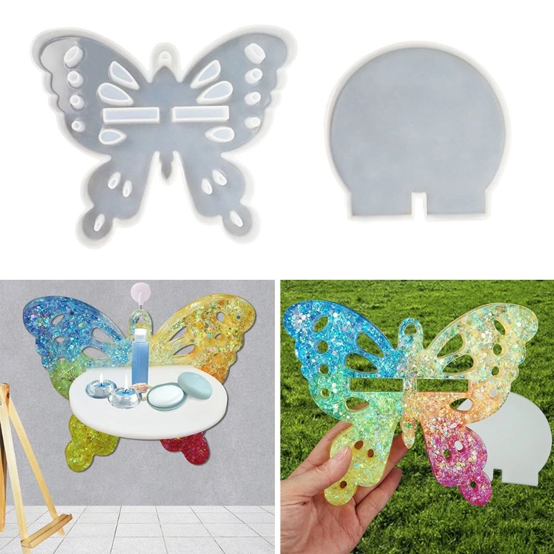 DIY Silicone Molds for Butterfly Tray Resin Casting Crystal Moulds Handmade Craft Art Bathroom Bedroom Wedding Dropshipping