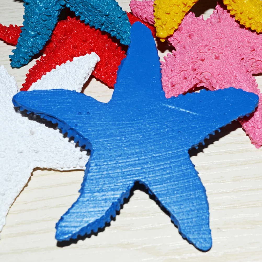 

5pcs Fish Tank Decor Resin Sea Star Aquarium Decoration Pentagram Ornament For Vase Wall Pebble Road Craft Home Garden Pet