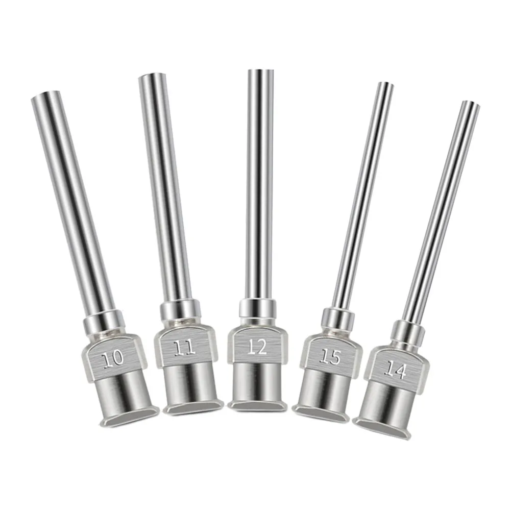 5PCS 25 millimetri 1 Pollici Macchina di Erogazione In Acciaio Inox Ago 10-15G Colla Industriale Siringa/e Punte Applicatore di Precisione