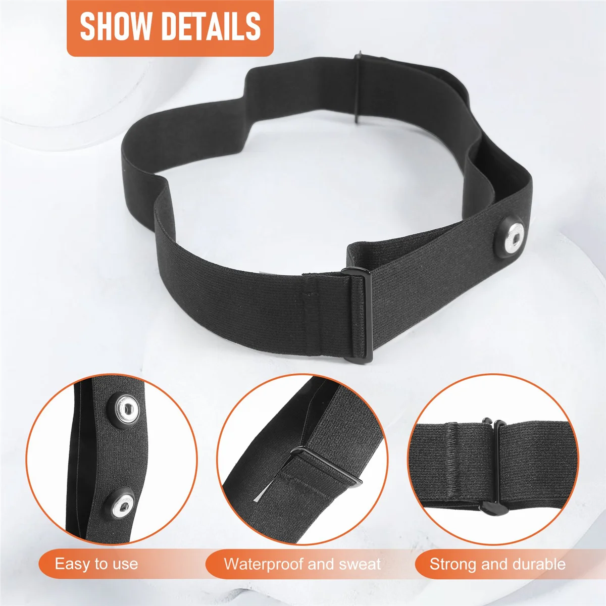 Sangle de poitrine sans fil pour Polar Wahoo, ceinture de sport, moniteur de fréquence cardiaque