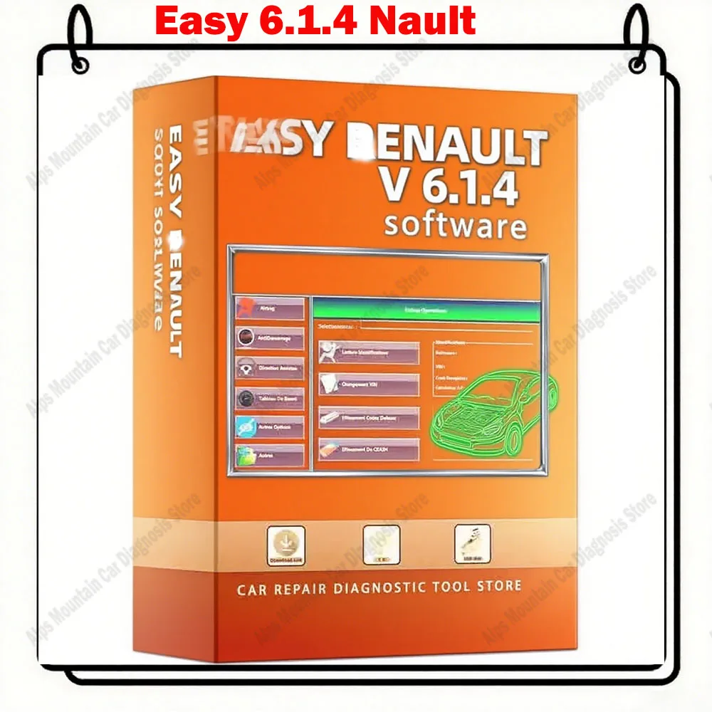 

Newest Easy 6.1.4 Car Tools Software for ECU Programmer Clear Crash Airbag Card Keys UCH Cleaner WORK with OBDLink Renolink