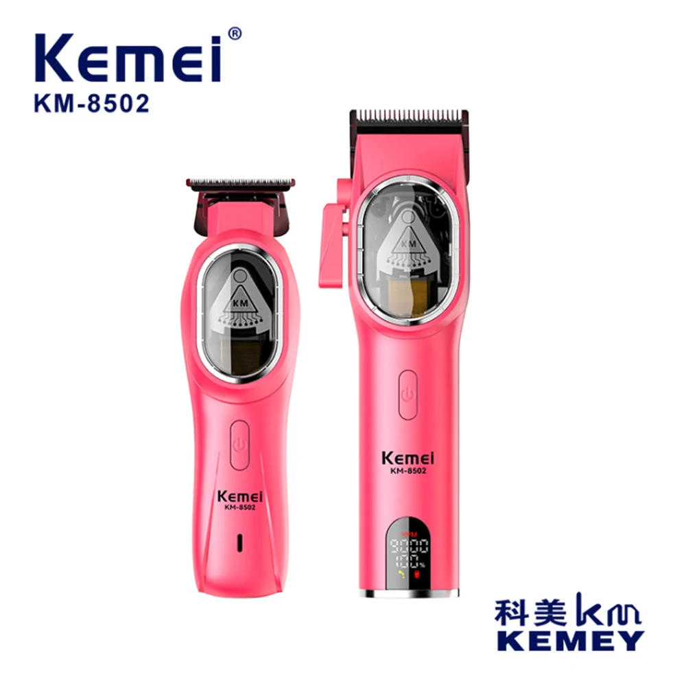 

Kemei Trimmer Профессиональная машинка для стрижки волос Электрический триммер для волос Перезаряжаемая машинка для стрижки Регулируемый триммер для мужчин KM-8502