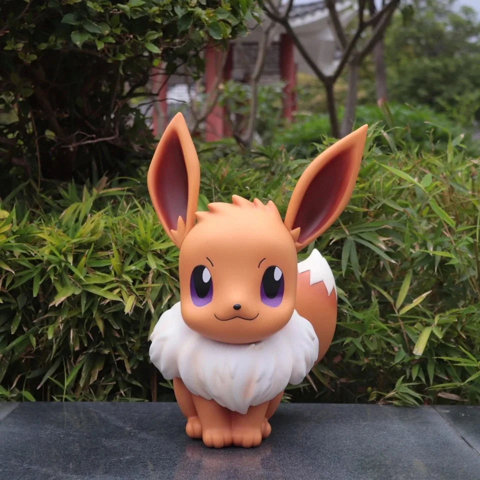 40cm Pokemon Big Size 1:1 Eevee Action Anime Figure Toys Kawaii Cartoon Doll Office/home Ornaments Toys Gifts for Children Teens