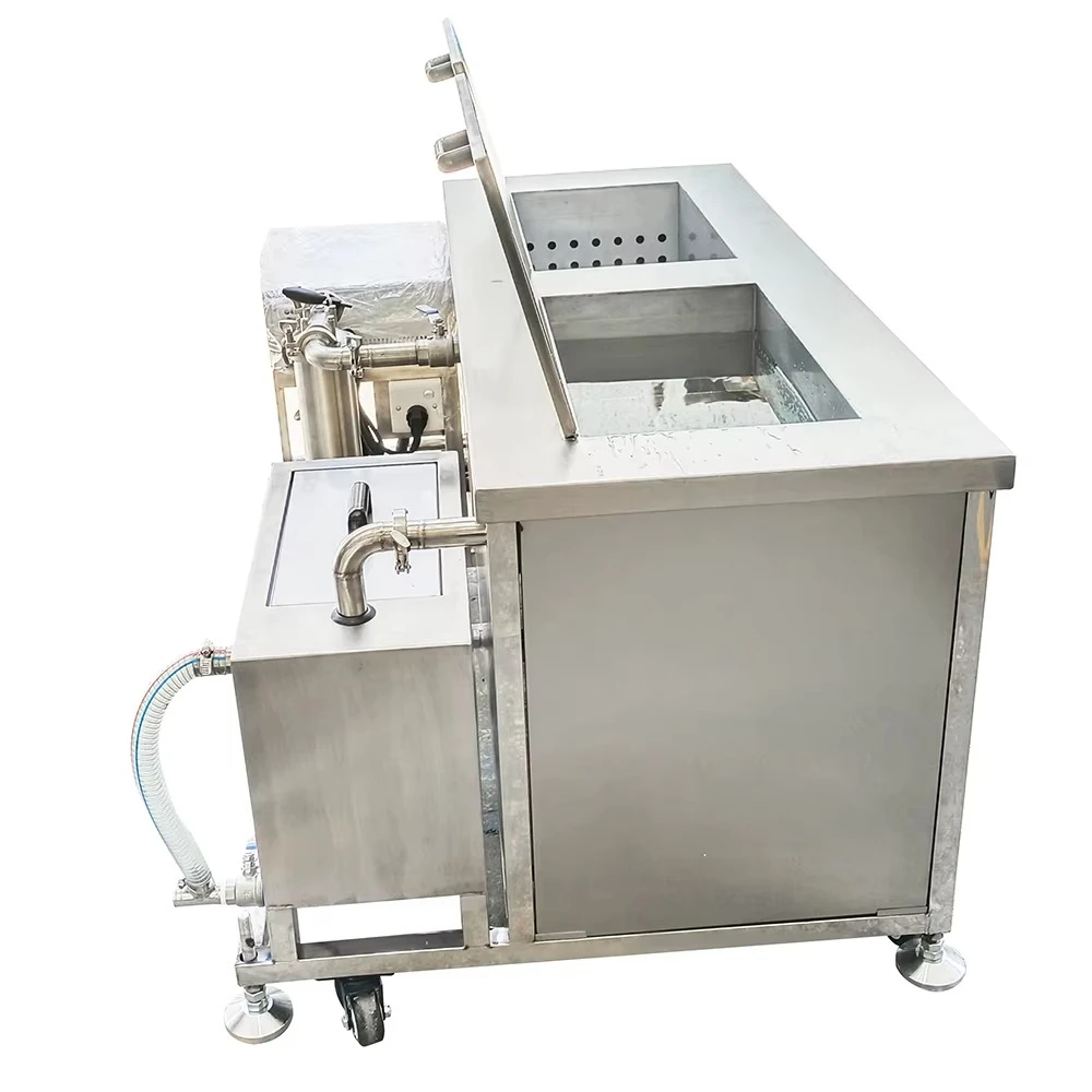 61L خزان مزدوج بالموجات فوق الصوتية الأنظف أجزاء المحرك تنظيف قطع غيار السيارات الصناعية آلة تنظيف أجزاء المحرك #4