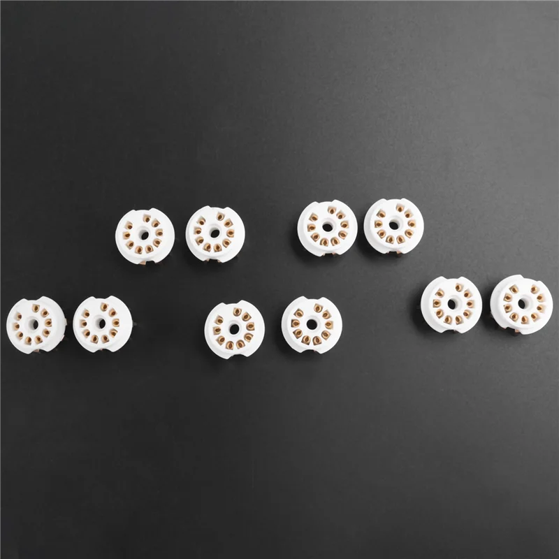 LJL 10 Uds PCB 9Pin B9A enchufe de tubo de vacío Audio HIFI amplificadores DIY para 12AX7 12AU7 12AT7 ECC81 ECC82 ECC83