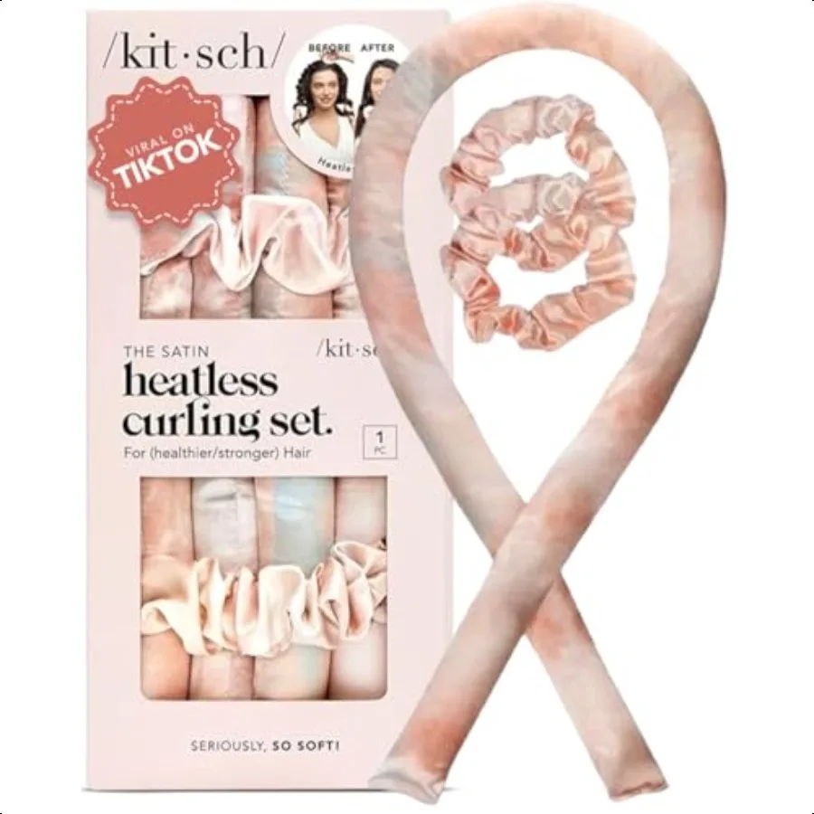 

Satin Heatl Hair Curler Set Heatl Curlers for Heatl Curls Overnight Hair Rollers for Women Hair Curlers to Sleep In for Overnig