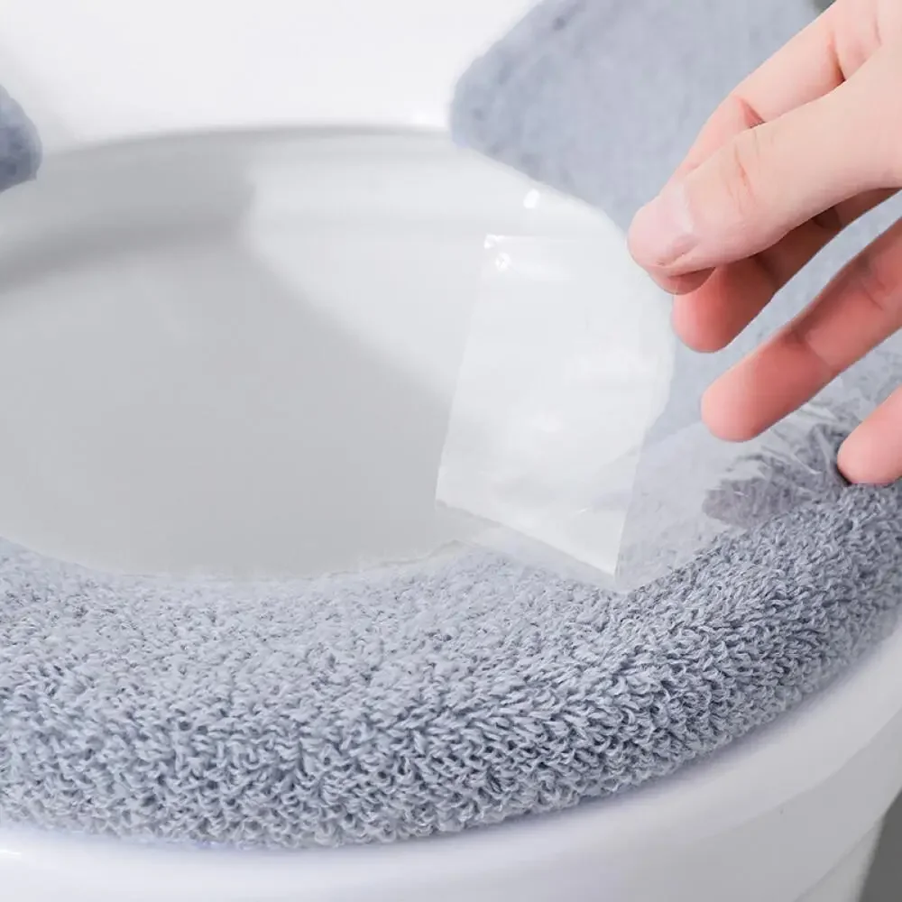 Cuscino del sedile del water spesso coperchio del bagno rinforzato grande Pad universale chiusura a scatto copriwater accessorio per la casa vendita