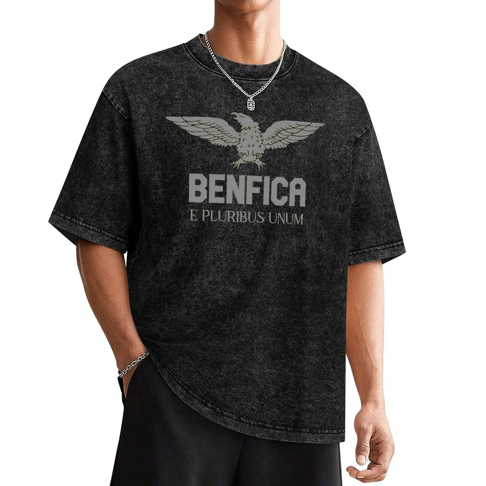 Benfica Grey 2 T-Shirt aesthetic clothes shirts graphic anime custom t-shirts fitted t shirts for men