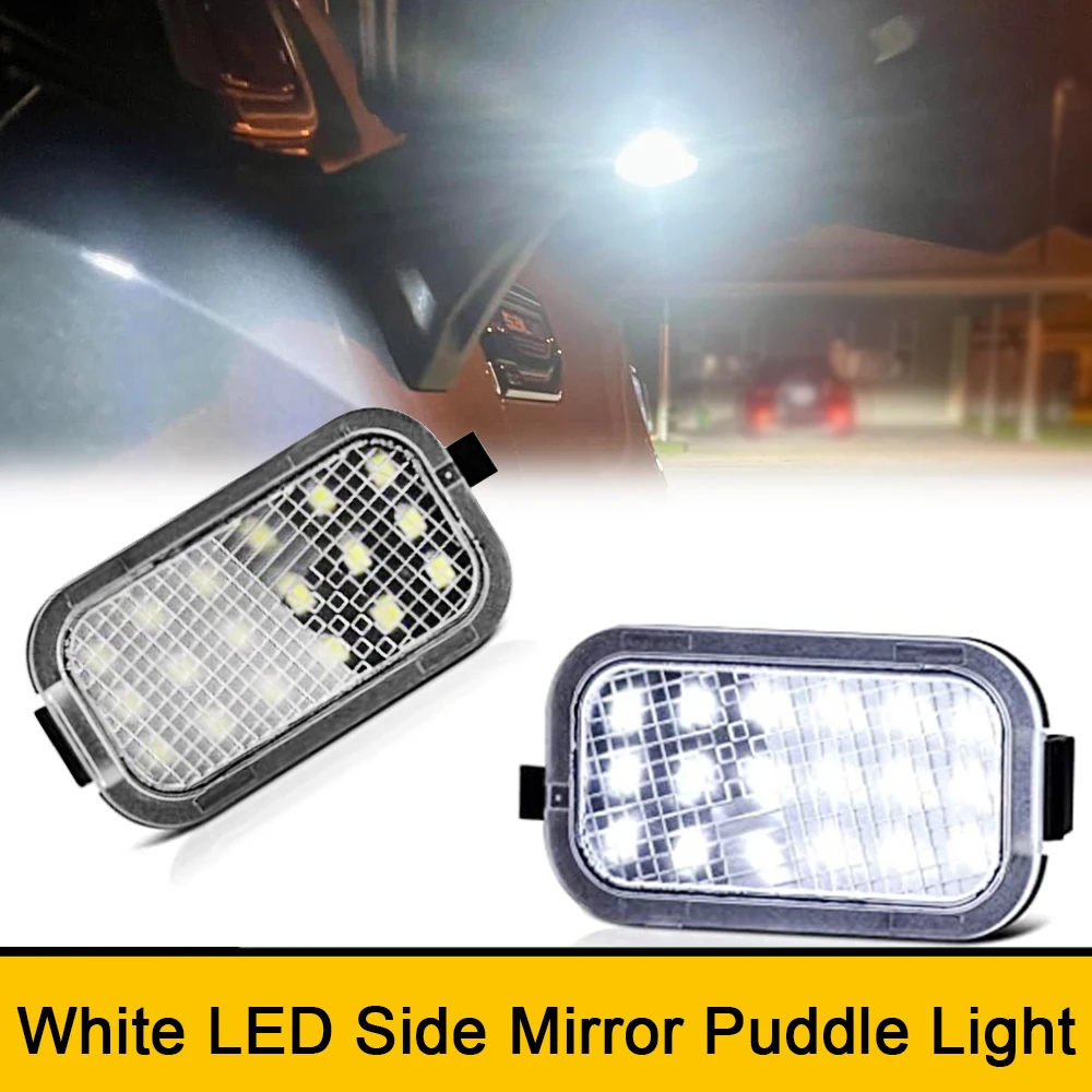 

2x LED Side Rearview Mirror Puddle DRL Light For Cadillac Escalade Chevrolet Avalanche Silverado Suburban Tahoe GMC Sierra Yukon