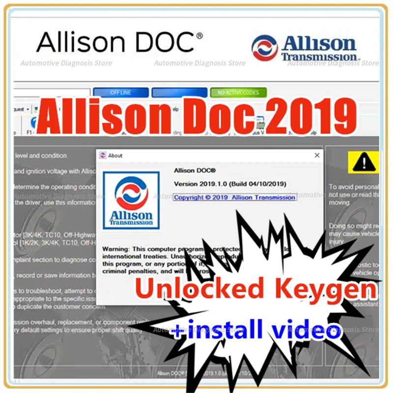 Keygen  Allison DOC 2019 + GEN5 File Transmission PC-Service Tool with keygen Can Work for NEXIQ Tool