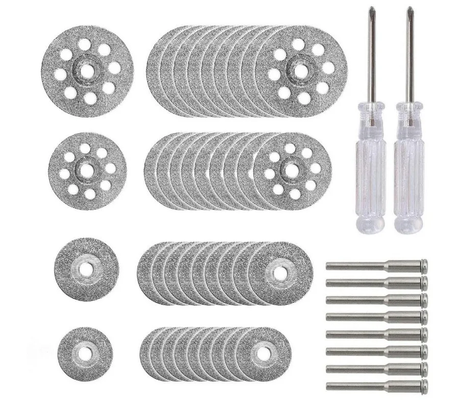 Diamond Cutting Disc Set 50 Pieces For Woodworking and Metal Double Mesh Saw Blade