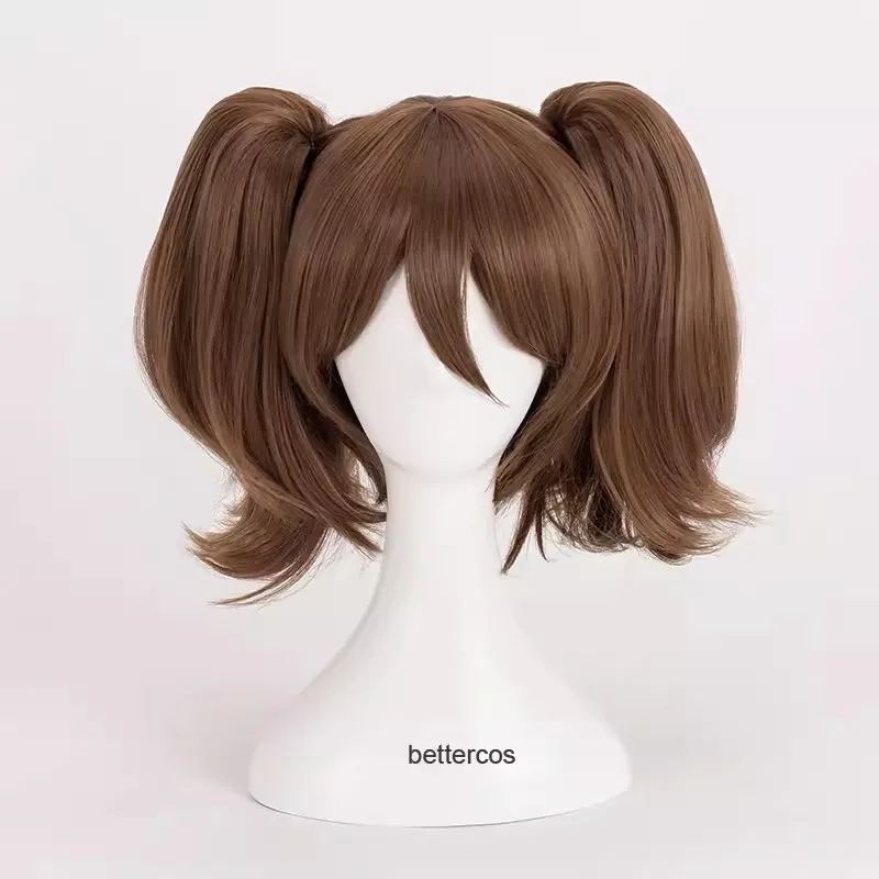 Diane Cosplay Wigs Brown Double Removable Clip Ponytails Heat Resistant Synthetic Hair Wig + Wig Cap