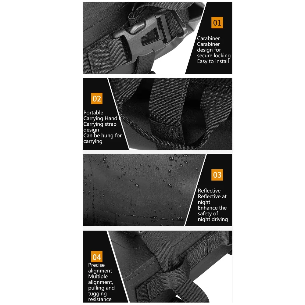 

Waterproof Motorcycle Crash Bar Bag Quick Release 4L Capacity Motorcycle Tail Bag Portable Multiple Fixation