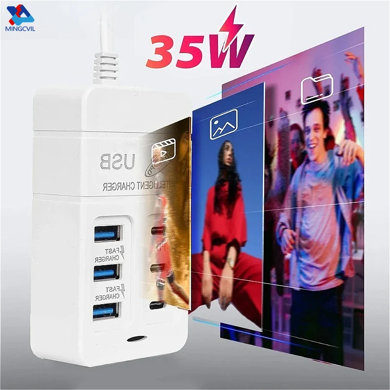 6-Port Fast-Charging Docking Station 6