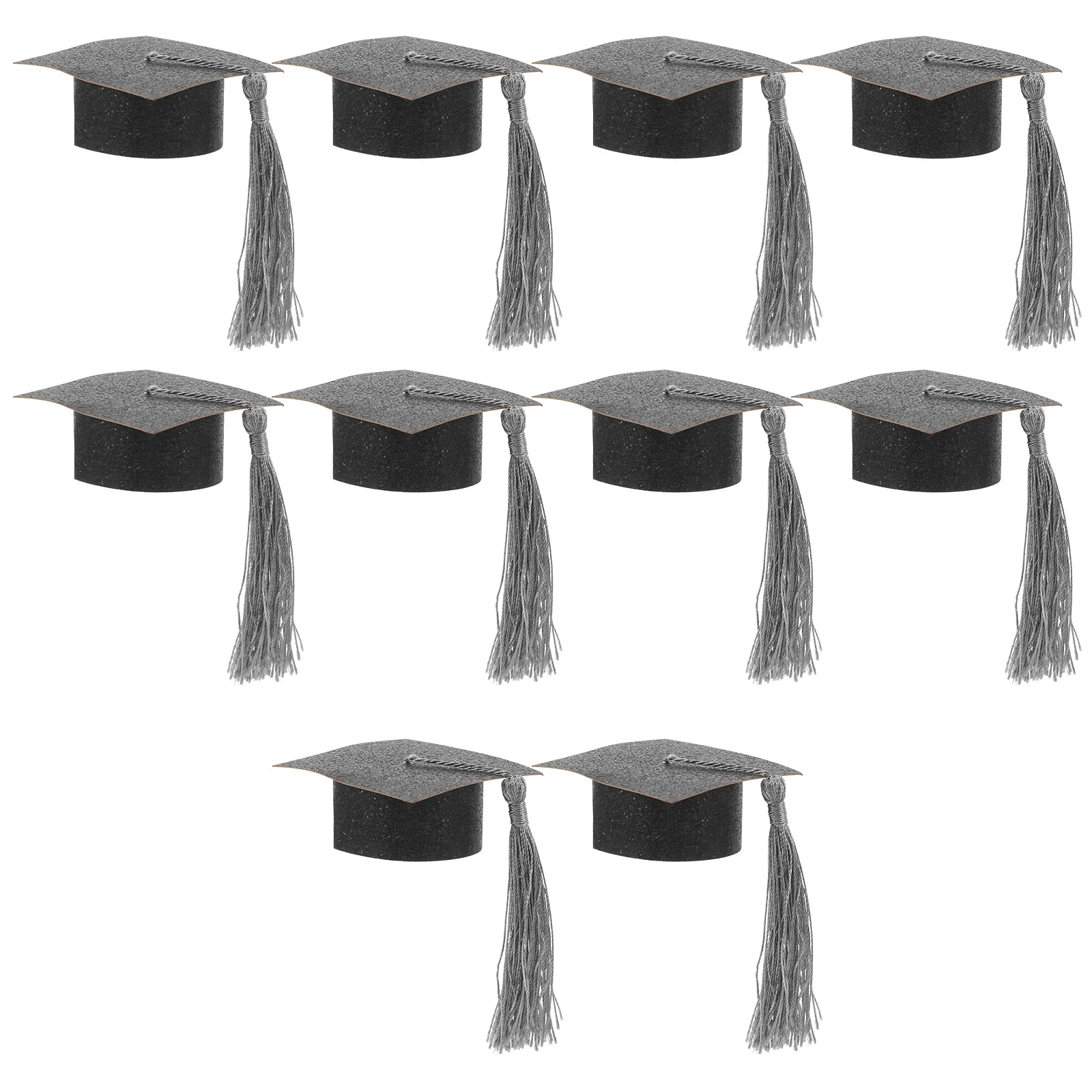 

10Pcs Graduation Cap Goblet Caps Mini Paper Tassel Wine Glass Decorations Graduation Party Favors Reusable Cover
