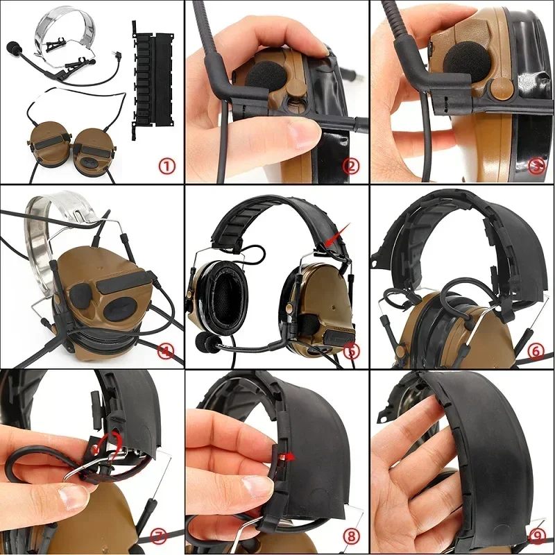 TS TAC-SKY COMTA III Dual Communication Noise Canceling Pickup Tactical Hunting Hearing Protection Shooting C 3 Headphones