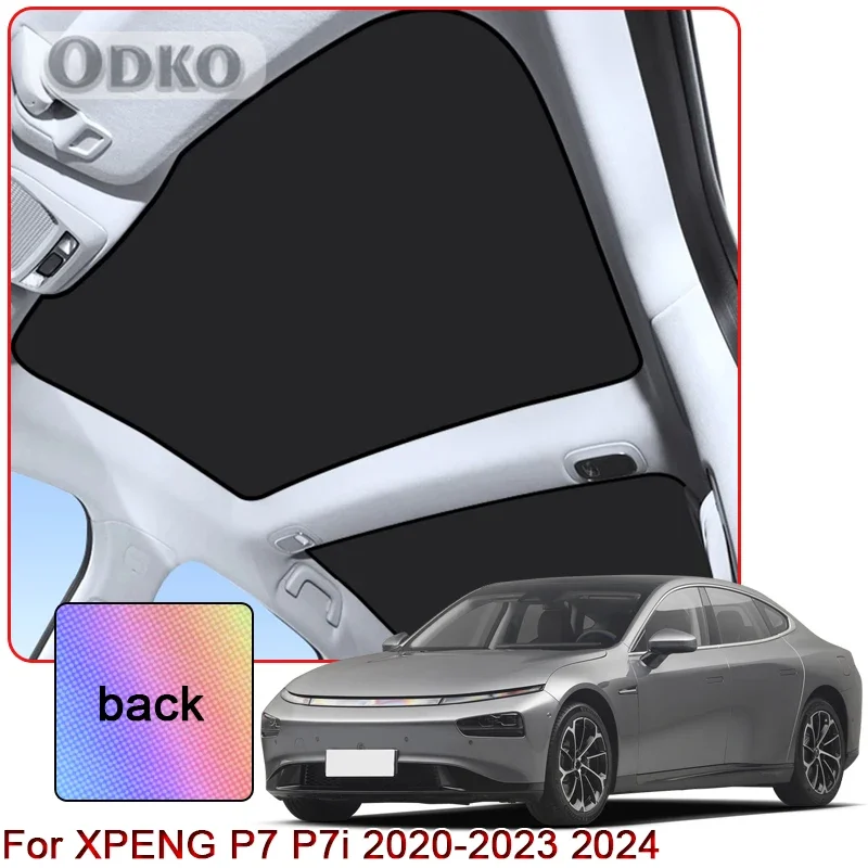 

Colorful Ice Crystal Car Roof Sunshade For XPENG P7 P7i 2020-2023 2024Car Clip-on Sunroof Skylight Blind Shading Cover Accessory