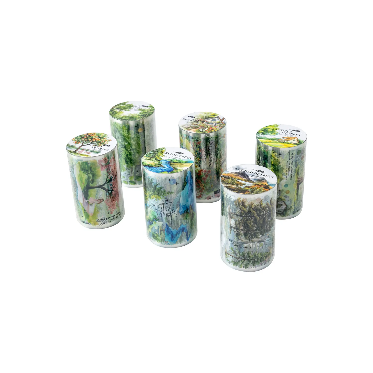 

10pcs/1lot Decorative Adhesive tapes The scenery of a tree Scrapbooking DIY Paper Scrapbooking Stickers