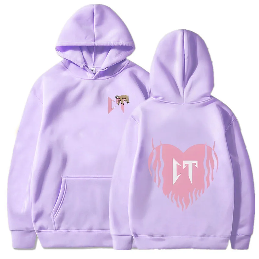 Sudadera con capucha de cantante Natanael Cano Tumbado para hombre y mujer, ropa holgada informal de gran tamaño, estilo Hip Hop, color rosa, estampado de pereza CT, Y2k