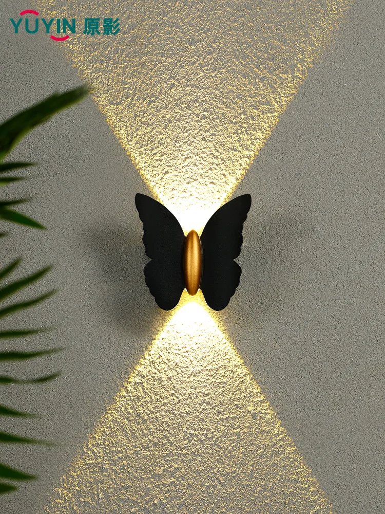 

Outdoor walwaterproof gardenvilla garden balcony ambient lamp staircase outdoor wall butterfly modeling
