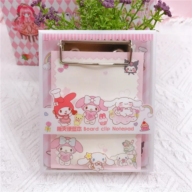 Sanrio Small Board Clip Color Page Note Note Notebook My Melody Student Stationery Office Supplies Anime