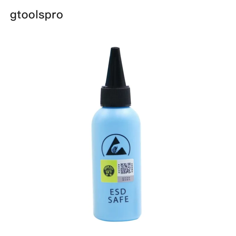 1/2pcs 60ML ESD dispenser Plastic solvent bottle High quality leak proof needle bottle for Glue removal liquid flux rosin bottle