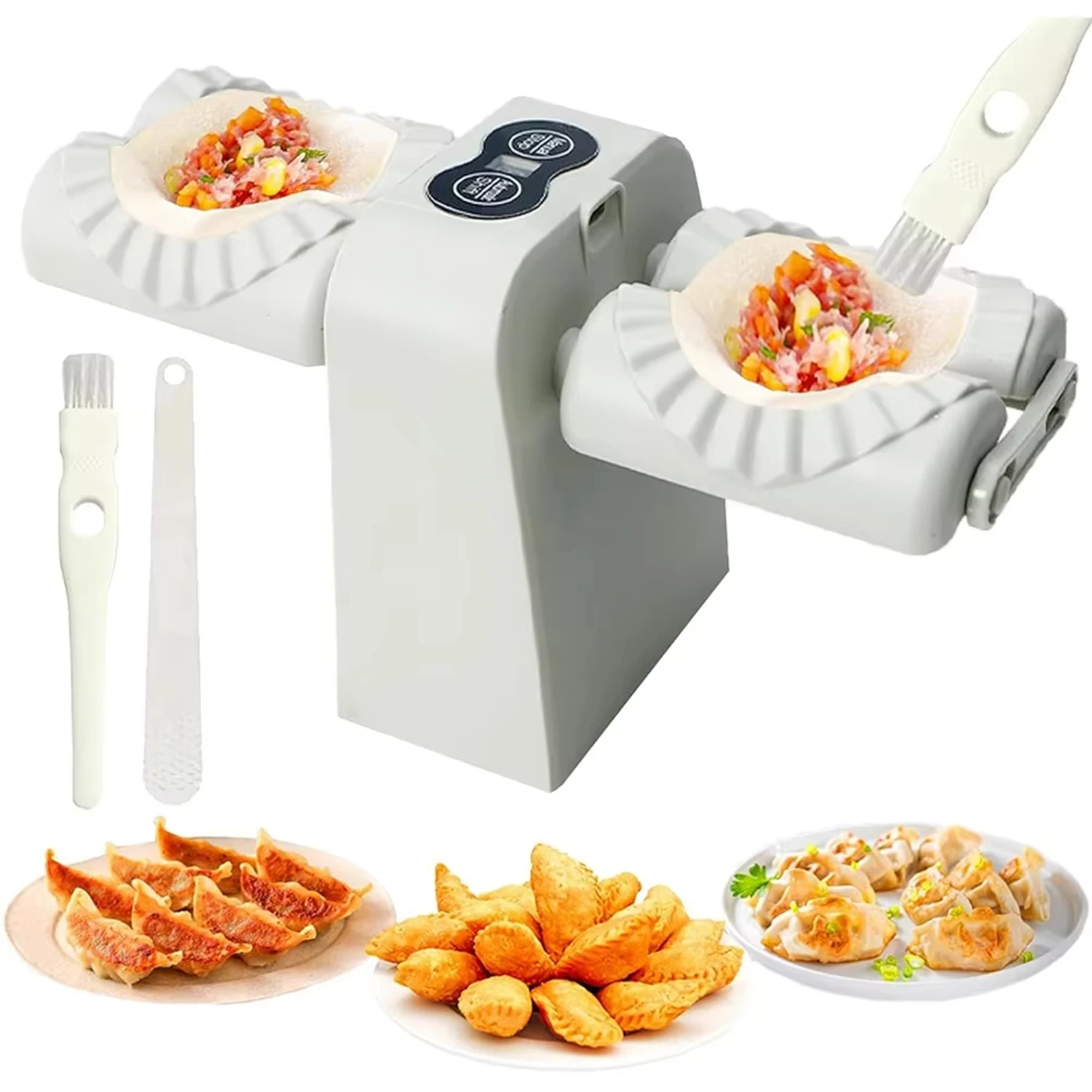 Double Automatic Dumpling Maker Machine Dumpling Mould Empanadas Ravioli Kitchen Pressing Dumplings Skin