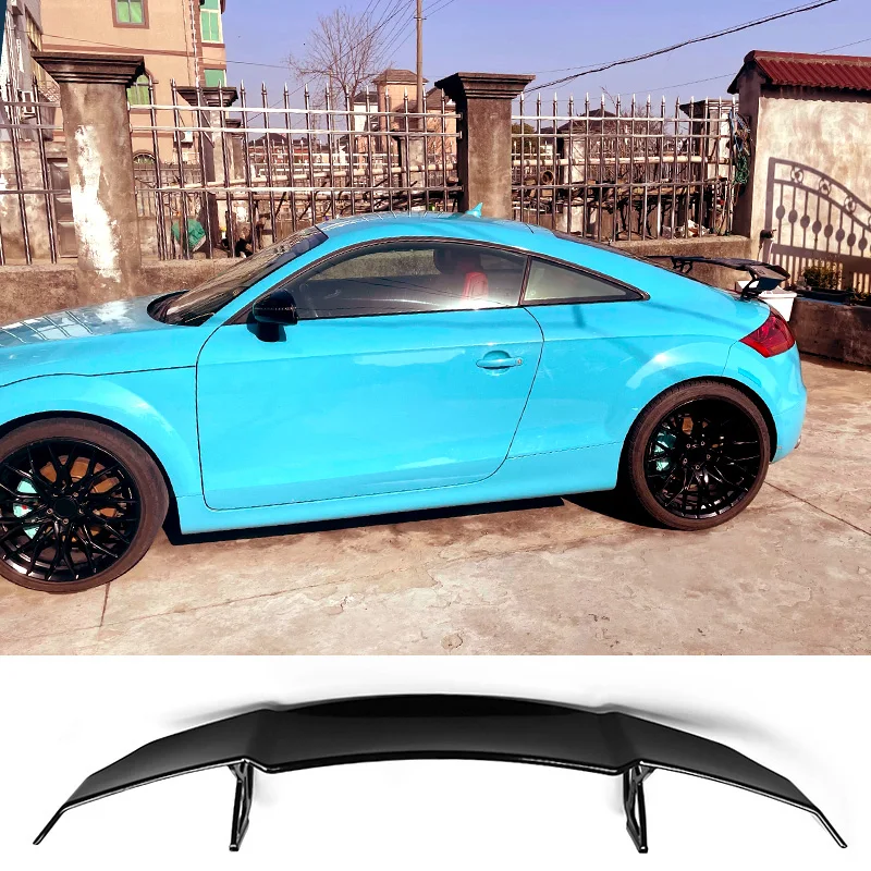 Carbon Painting Spoiler for Audi TT Type V ABS Plastic Car Rear Trunk Wing Accessories