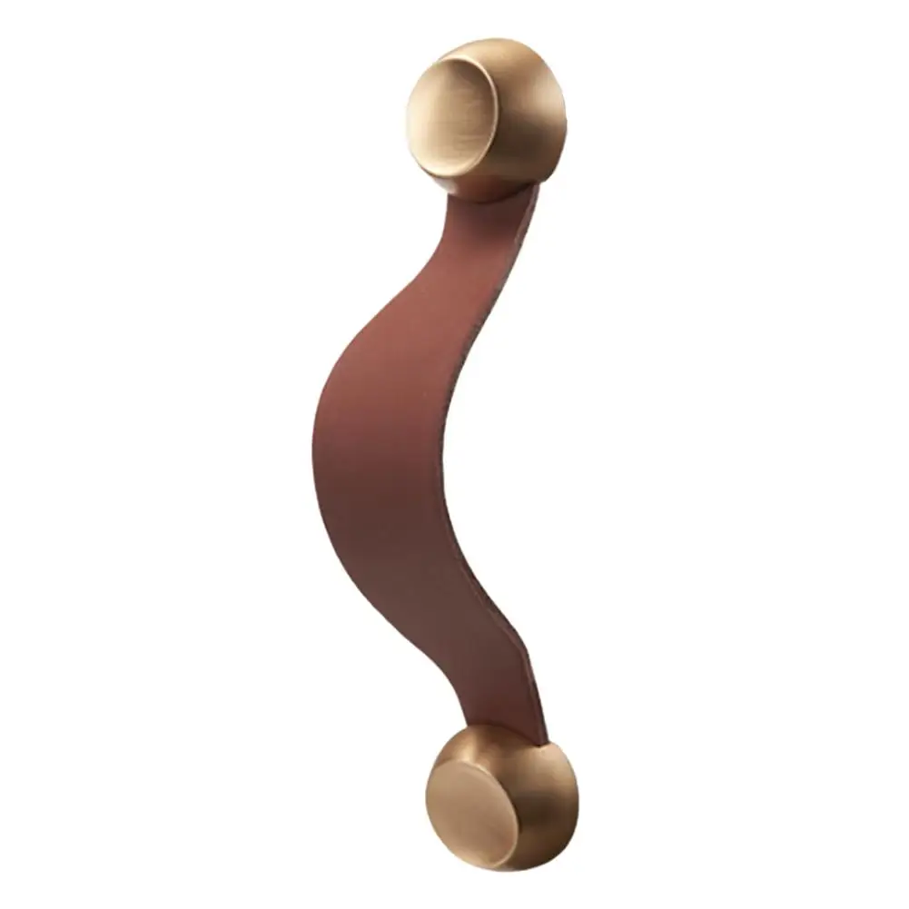 Black Leather Cabinet Handles Safe Leather Handles Child-safe Alternative Classic Elegant Style Easy DIY Upgrade