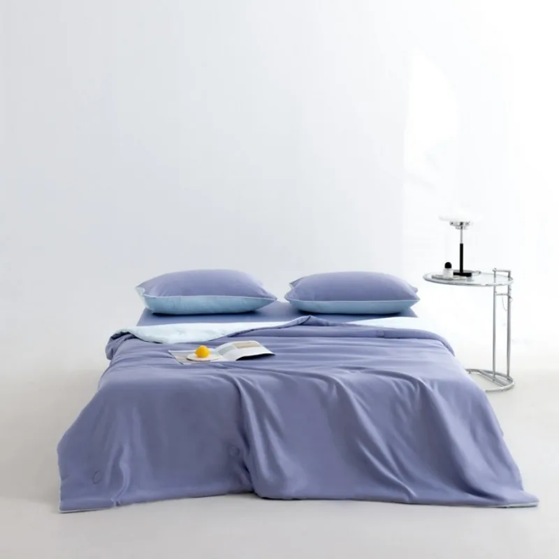 2025 new Class A skin-friendly and ice-feeling Lyocell Tencel fiber summer cool quilt double color quilt for summer