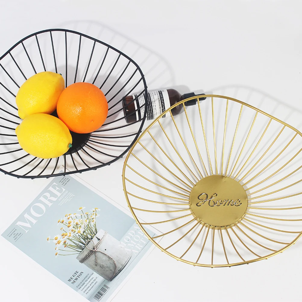 

Iron Art Basket Container Metal Wire Bowl Storage Holder Dish Premium Quality Durability Creative Shape Design Beautiful Color