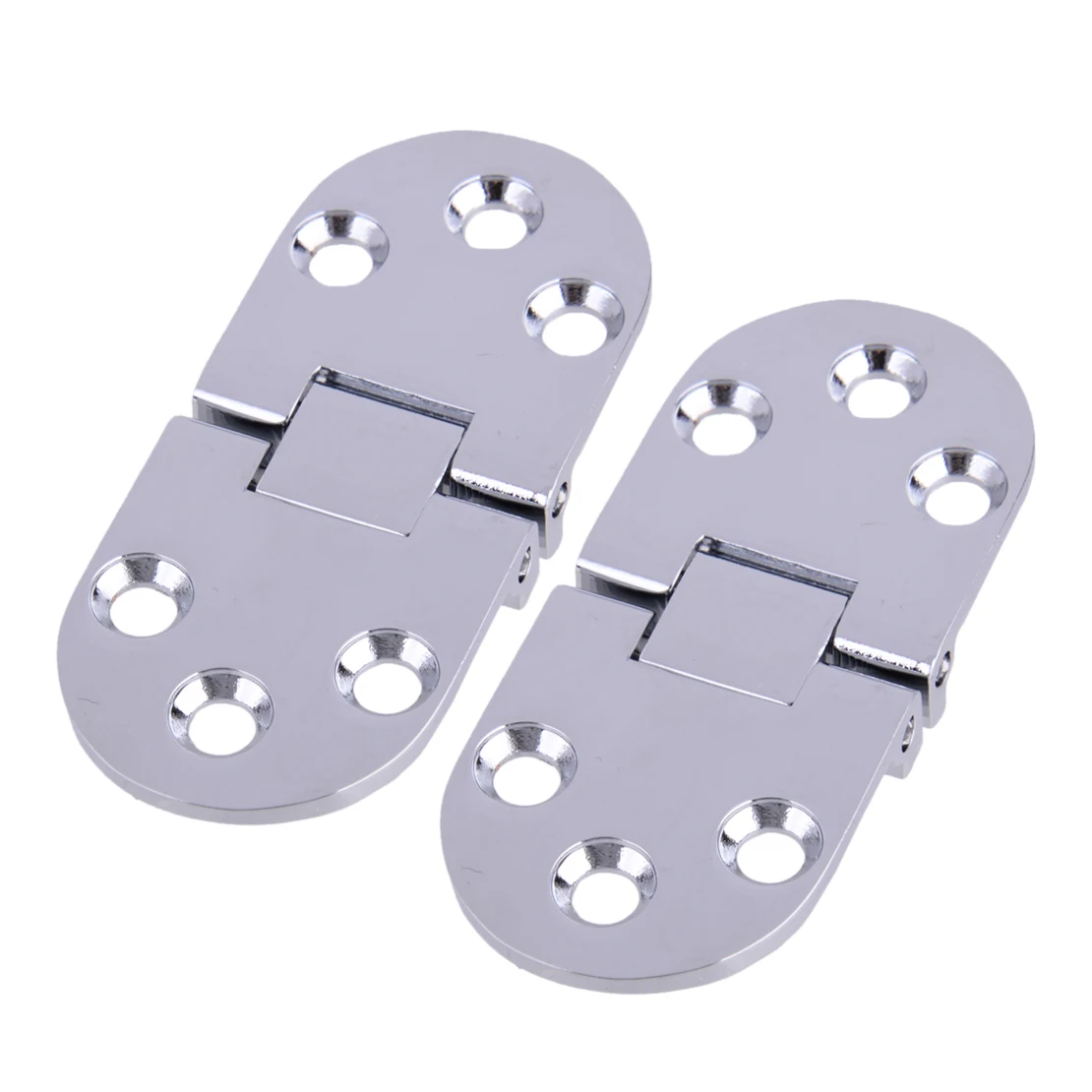 

2pcs 70 x 30mm Marine Hatch Door Hinge 180 Degree Flush Mount For Boat RV Silver Zinc Alloy