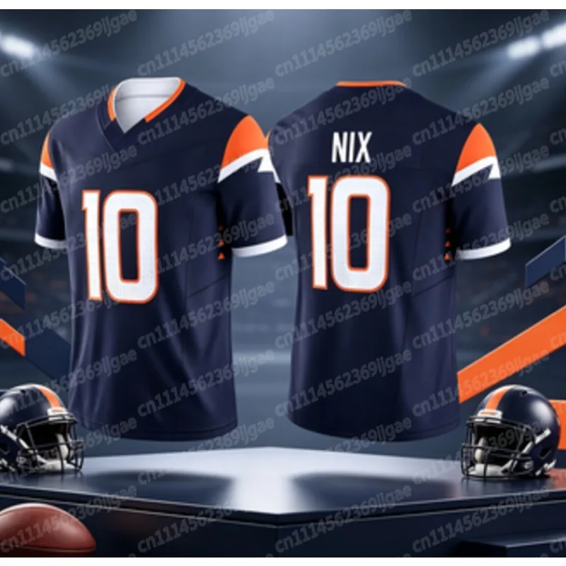 Sommer Neu Denver Broncos Football Kurzarm, Familien-Trainings-T-Shirt, 3D-gedruckte Sportbekleidung, Lässiges Atmungsaktives Oberteil – Detail 4