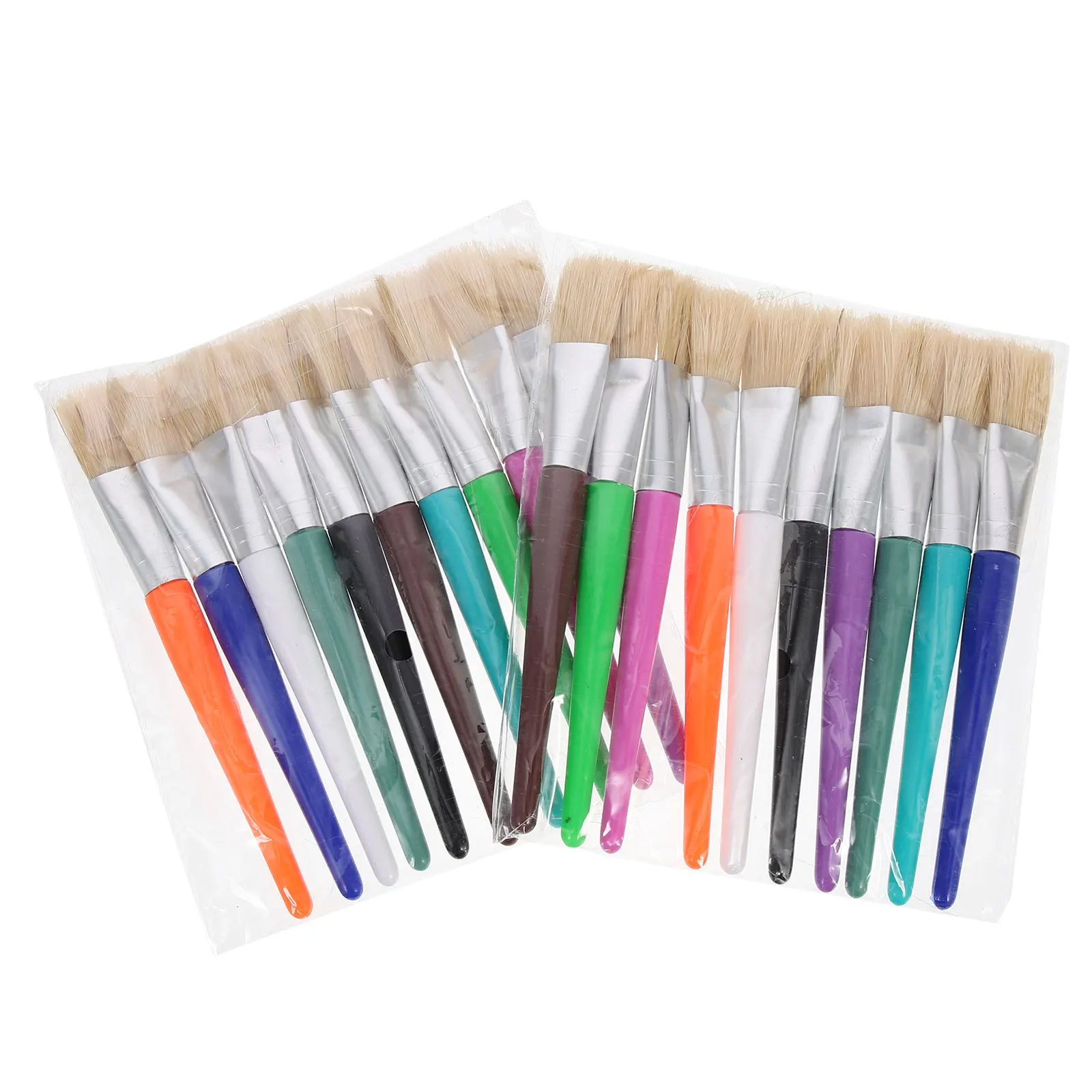 

20 Pcs Oil Paintbrush Kids Painting Tool Colorful Bristle Brushes Long Life Graffiti School Waterproof DIY Gift