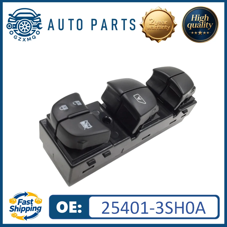 

Master Power Window Switch 25401-3SH0A For Nissan Juke Altima Tiida Sylphy X-Trail Qashqai Rogue 2010-2017 #25401-3DF0B
