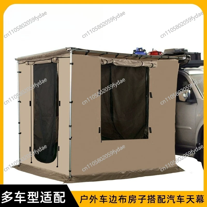 The Car Side Tent House, Outdoor Camping, Self-driving Tour, Car Side Shelter with Car Canopy Sunshade