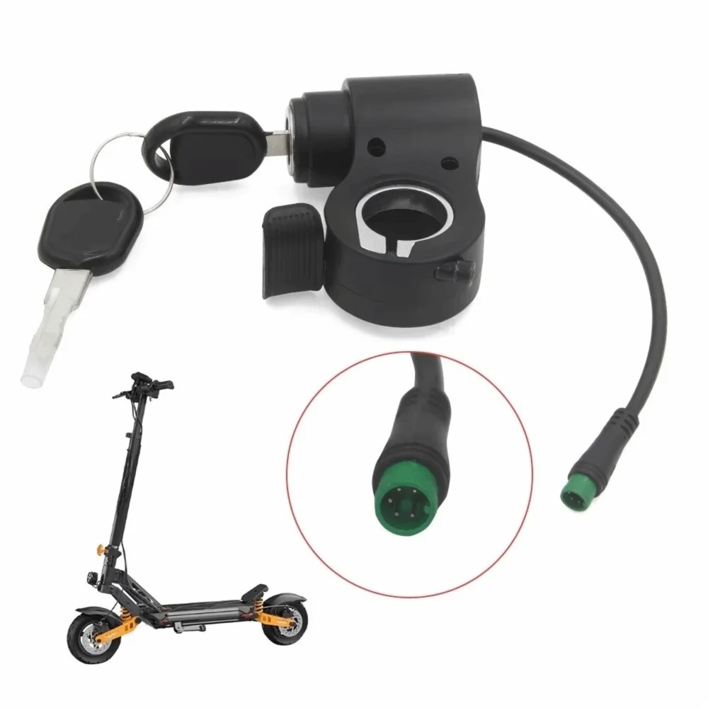 Plastic Electric Scooter Throttle Key Lock Waterproof Plug Thumb Throttle Thumb Lever Black for KUGOO KukirinG2 Pro/G2 Max